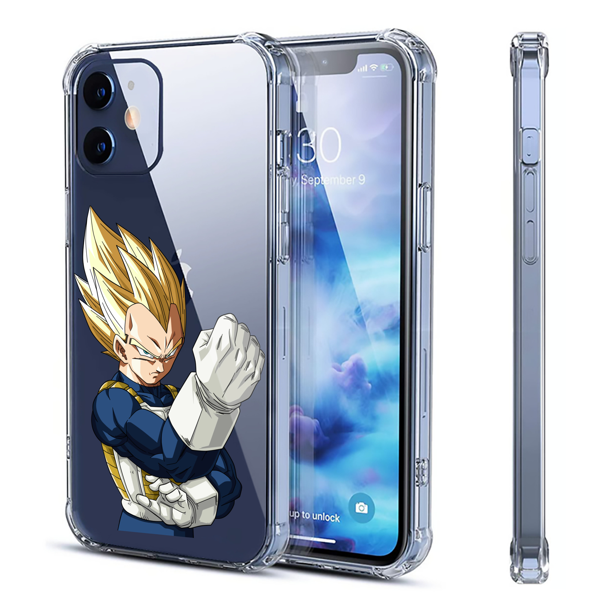 （画像用） ドラゴンボール ベジータ四世（Bejīta Yonsei）DRAGON BALL Vegeta IV 【iPhone 12シリーズ対応】透明スマホケース（クリアソフトケース）